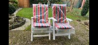 2 weiße Gartenstühle mit Auflagen Nordrhein-Westfalen - Korschenbroich Vorschau