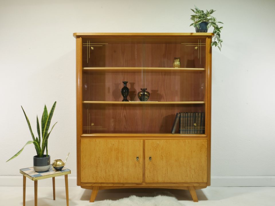 Vintage Highboard / Bücherschrank, 60er Jahre in Oelsnitz / Vogtland