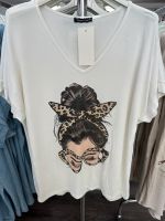 Damen Strick Shirt mit Motiv Kurzarm s m l Hessen - Groß-Gerau Vorschau