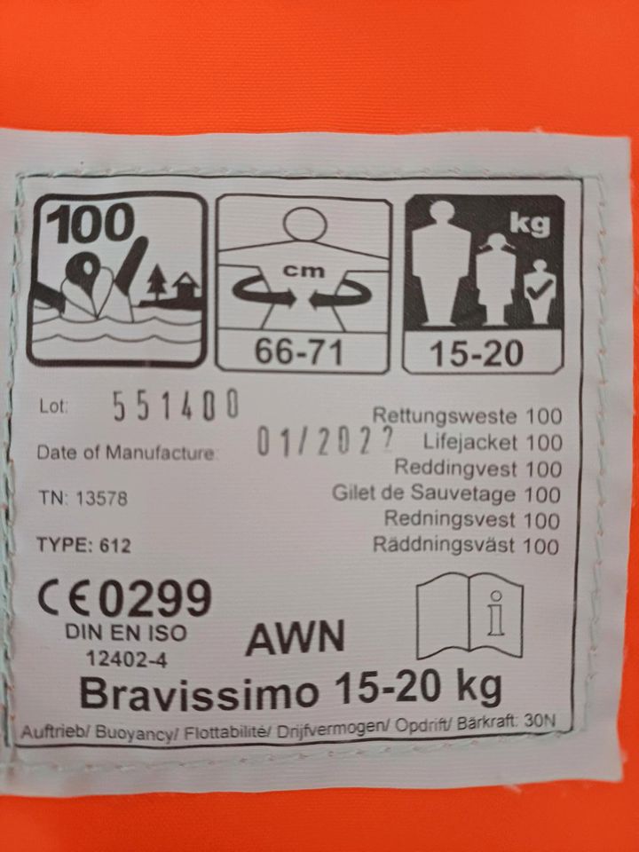 Rettungsweste AWN Bravissimo 15-20kg in Winsen (Luhe)
