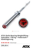 ATX Bulls Bearing Langhantel Olympia 50 mm Nadellagerung 20 Kilo Nordrhein-Westfalen - Leverkusen Vorschau