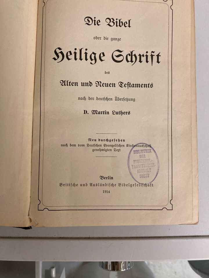 Die Heilige Schrift von 1914 in Bochum