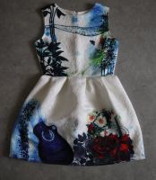 Gr. S Cocktailkleid creme blau bunt Rosen Gitarre Musik Schleswig-Holstein - Hohenwestedt Vorschau