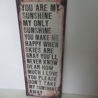 "You are my Sunshine my only Sunshine... Blech Schild~ super Deko Baden-Württemberg - Meißenheim Vorschau