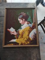 Lesende Frau, gesticktes Bild mit Rahmen Nordrhein-Westfalen - Velen Vorschau