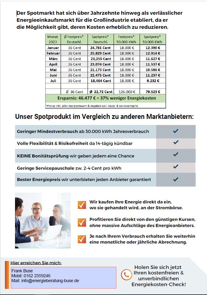 Beratung zum Thema Strom/Gas, PV-Anlagen und Spotmarkttarife! in Ahrenshagen-Daskow