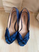 Buffalo High Heels Peeptoes dunkelblau Satin Knoten Nordrhein-Westfalen - Bornheim Vorschau