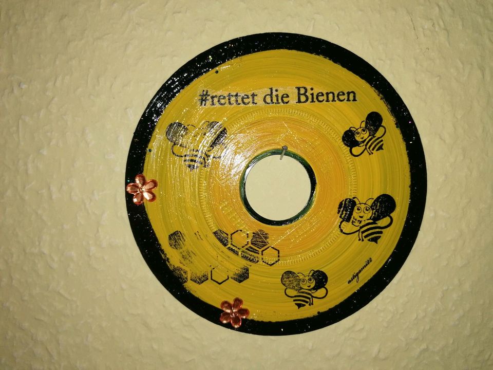 bemalte Deko Schallplatte #rettet die Bienen Single in Magdeburg