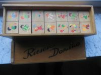 Riesen Domino Laubsägemann Holz Box 28 Steine Legespiel Vintage Flensburg - Mürwik Vorschau
