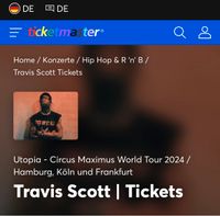 1x Konzert-Ticket für Travis Scott in Frankfurt am 26.07.24 Bayern - Nürnberg (Mittelfr) Vorschau