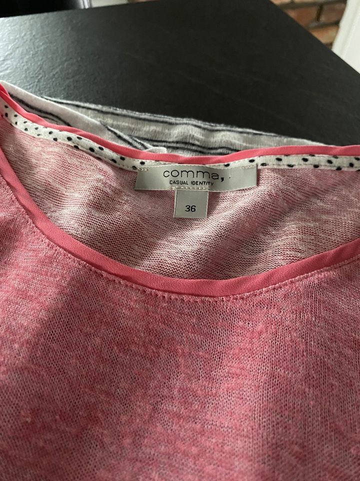 Modisch Modern Damen T-Shirt / Bluse Comma 36 Rosa Weiß Blau in Fürth