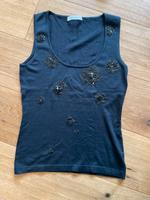 Rene Lezard Top schwarz Seide Pailletten Gr. M/38 Düsseldorf - Bilk Vorschau