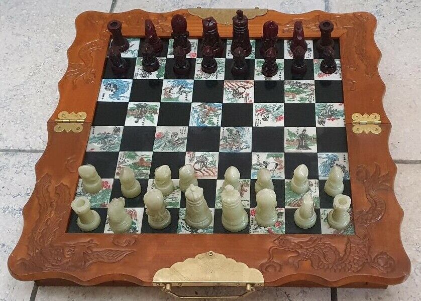 WJING Schachspiel Importiert handgemachte Massivholzschach Set