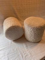 Sitzpouf ⭐️ Hocker ⭐️ weiss in weichem Plüsch Niedersachsen - Fürstenau Vorschau