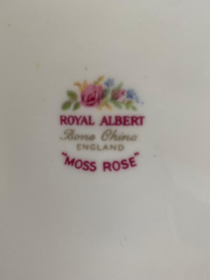 Original Moosröschen Royal Albert Moss Rose für 12 Pers. mit Gold in Aachen