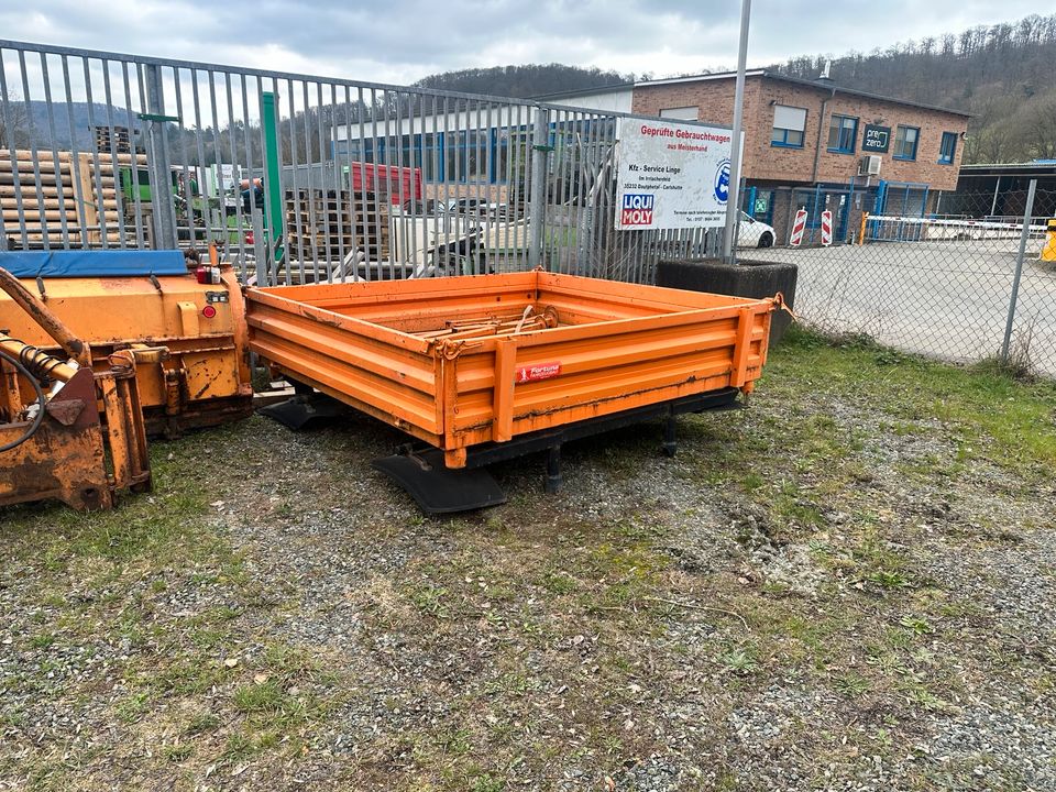 Kipppritsche Pritsche * MB trac Unimog JCB Multicar Doppstadt* in Dautphetal