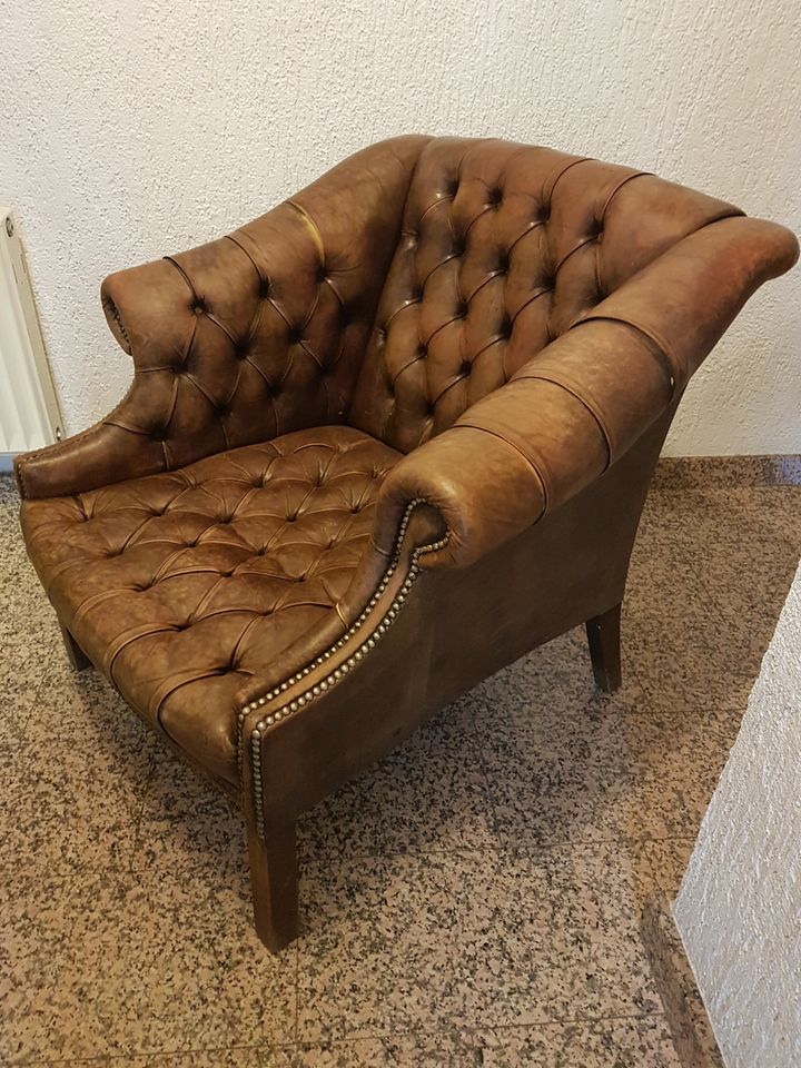 Chesterfield Sessel Chair British Empire leather in Saarbrücken