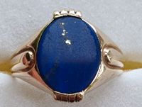 Ring 585 Gelbgold mit eingefassten Lapislazuli Bayern - Rimpar Vorschau