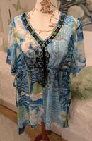 Sheego Tunika Strand Chiffon türkis Hessen - Maintal Vorschau