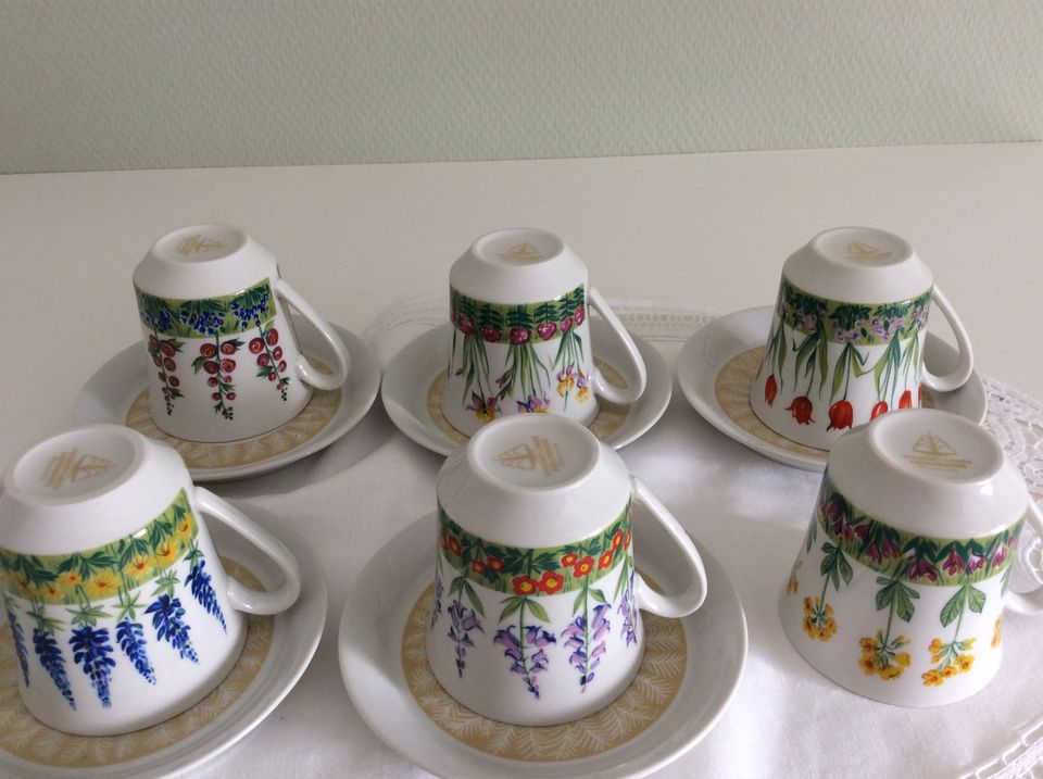 Villeroy & Boch Mokkatasse Septfontaines Luxembourg Tasse Blumen in Mommenheim