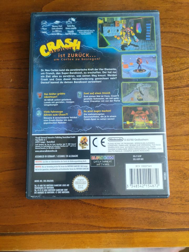 Crash Bandicoot GameCube inkl. Anleitung in Darmstadt