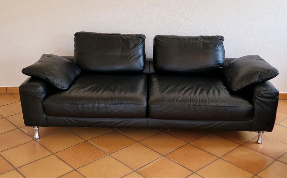 Musterring Ledersofa 2,5 -Sitzer mit Ottmane in Viereth-Trunstadt