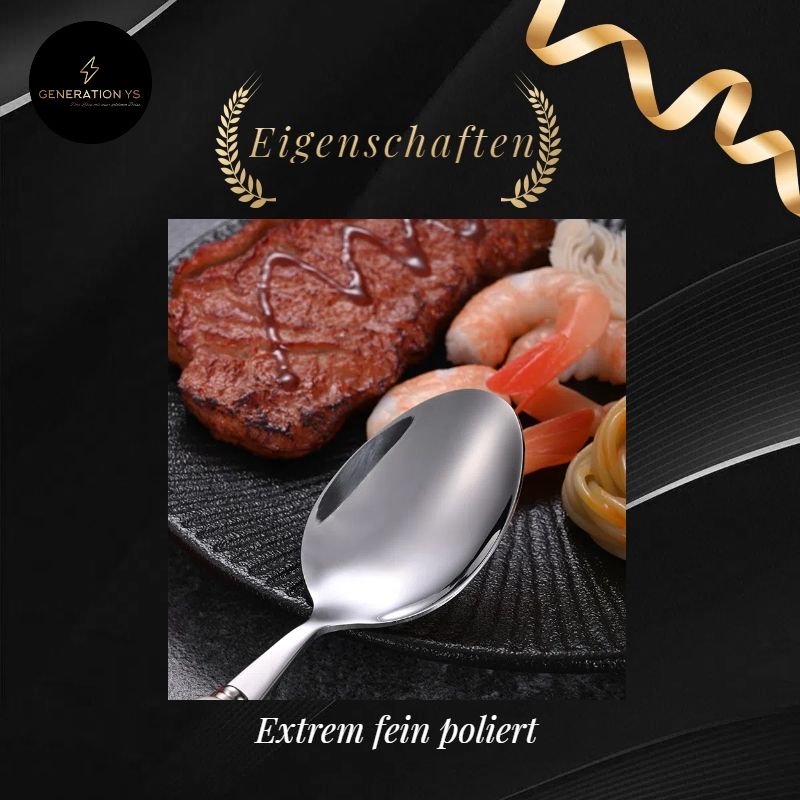 Besteck Set mit Messer Gabel Löffel, aus rostfreiem Edelstahl Ess in Dortmund