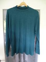 C&A Damen Sweater Langarmshirt dehnbar mit Glitzer Grün Silber Gr Kiel - Russee-Hammer Vorschau