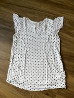 Weißes Umstands Shirt mit schwarzen Punkten von  H&M Gr. M Bayern - Holzheim a. Lech Vorschau