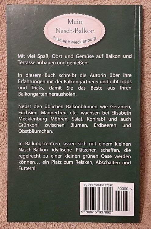 Mein Nasch-Balkon ISBN 978--0-6159-3789-2 in Berlin