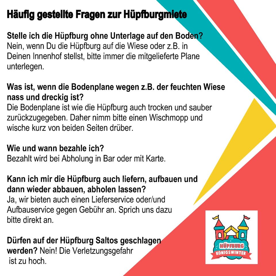 Hüpfburg zu vermieten – für Kinder von 2-10j - Kindergeburtstag in Bonn