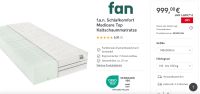 fan Matratze Kaltschaummatratze 140x200cm 27cm hoch NEU Wandsbek - Hamburg Marienthal Vorschau