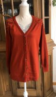 Vintage Cardigan Strickjacke Elegance Wolle Orange Rostrot Perlen Nordrhein-Westfalen - Hilden Vorschau