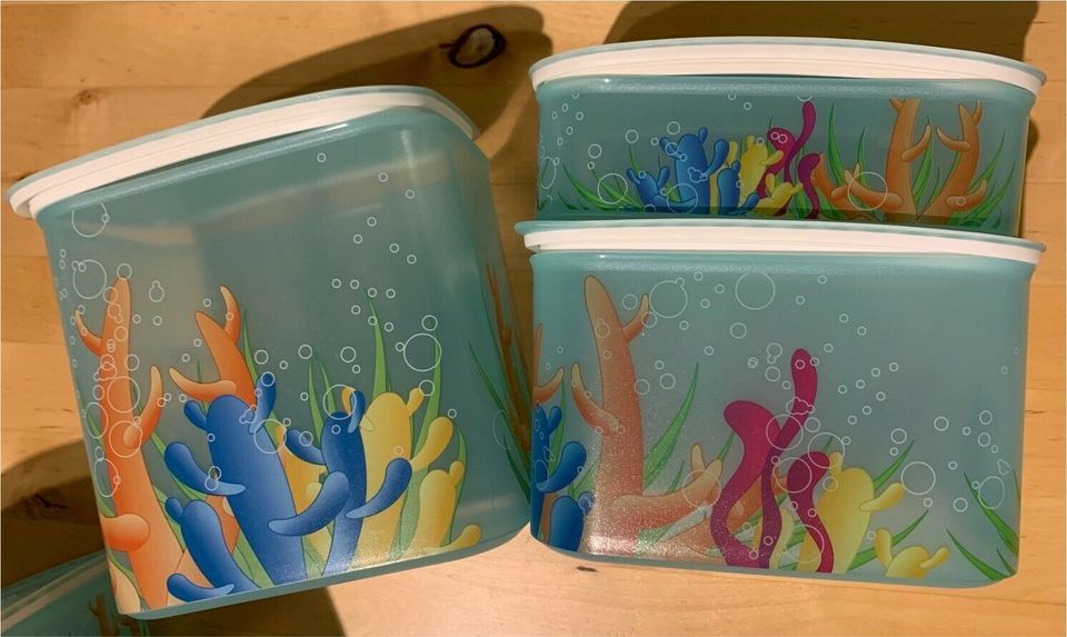 Tupperware Quadro Korallen Unterwasser Ocean 500 ml 1,3 l 2,1 l in Roggenburg