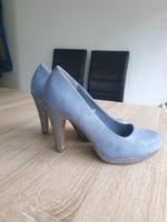 Marco Tozzi Pumps Absatz 10 cm taubenblau Schleswig-Holstein - Kaltenkirchen Vorschau