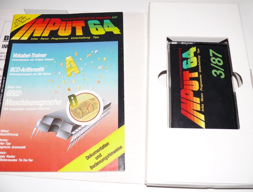 Vintage Computer Magazin Commodore C64 Input 64 3/87 mit TAPE in Potsdam