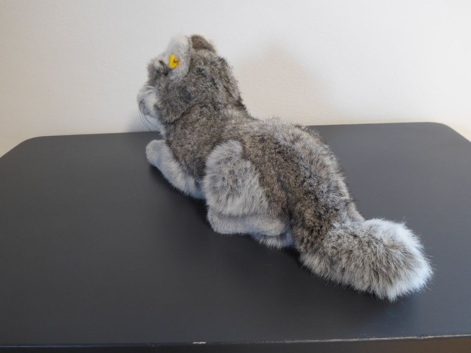 Steiff Stofftier Wolf liegend 069253 1990er Jahre 45cm in Reichshof