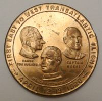 Medaille, West Transatlantik April 1928, Buntmetall, 30 mm Durchm Schleswig-Holstein - Ammersbek Vorschau