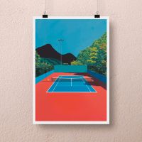 Tennis court Kunstdruck Retro Bayern - Gröbenzell Vorschau