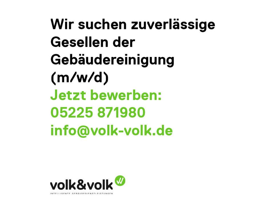 Gebäudereiniger/in (m/w/d) (auch Quereinsteiger) in Bielefeld