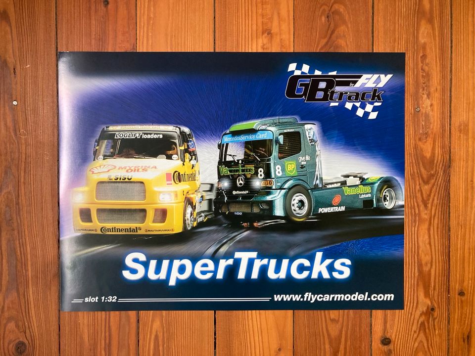 Fly / GB Track Truck Racing Poster SISU MB LKW Slotracing in Schöllkrippen