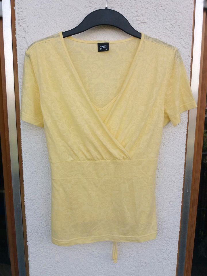 Zagora T-Shirt Sommertop S Gelb mit Blumenmuster in Mötzingen