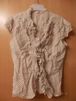 Orsay Beige braune Bluse mit Puffärmeln im Pünktchen Look Gr 38 Leipzig - Grünau-Siedlung Vorschau