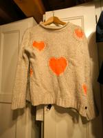 Toller Winter Pulli von rich&royal mit Herzen in neon orange Hessen - Breuberg Vorschau