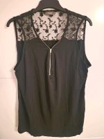 Top Bluse Yessica schwarz mit Blumen-Spitze ärmellos XL Baden-Württemberg - Backnang Vorschau