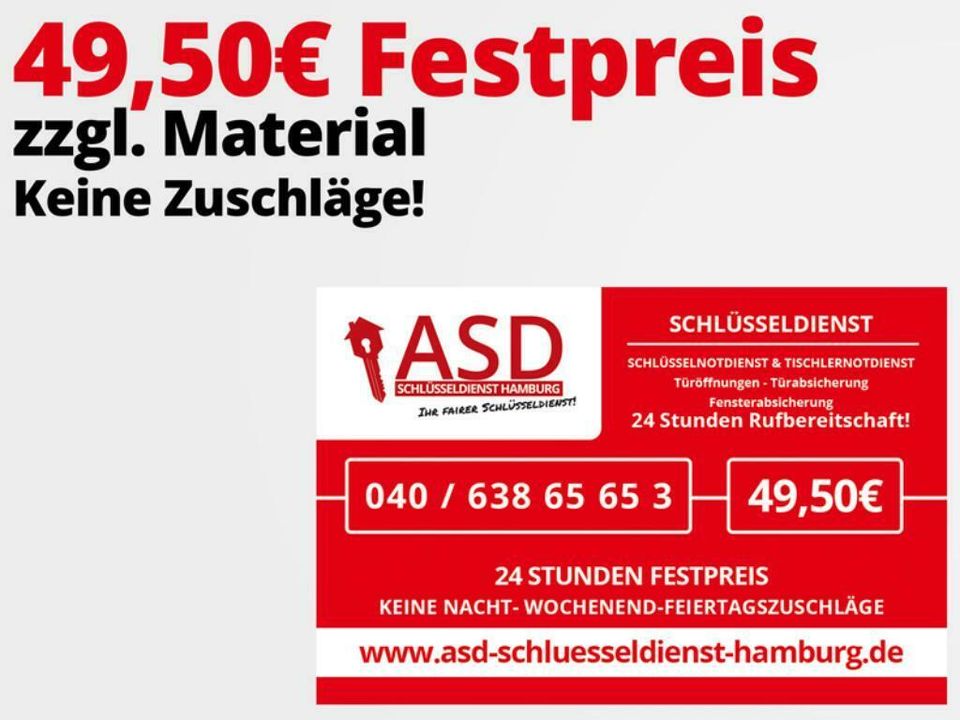 ASD Schlüsseldienst & Schlüsselnotdienst Hamburg in Hamburg