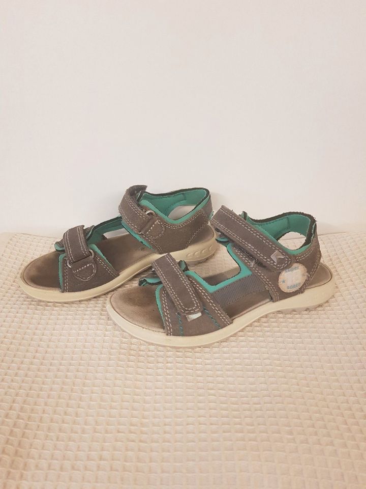 Sommerkind Sandalen grau türkis grün Gr 30 Junge Kinder Schuhe in Lohr (Main)