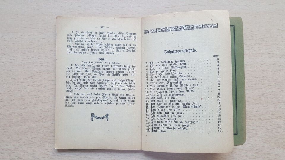 Wander-Liederbuch für Mädchen, Heinrich Grahl, Verlag Robert Cord in Mülsen