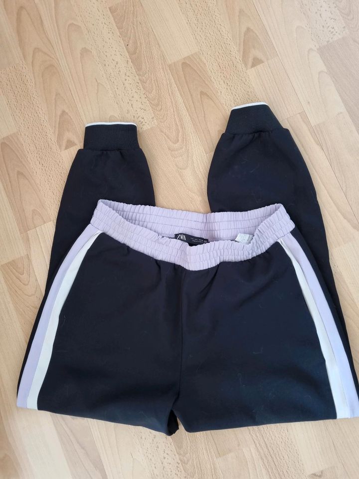 Zara Hose Gr.L Jogpants schwarz lila in Dortmund