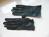 Handschuhe Leder nachtblau mit Druckknopf Breite 9,5 Länge 13 cm Nordrhein-Westfalen - Windeck Vorschau